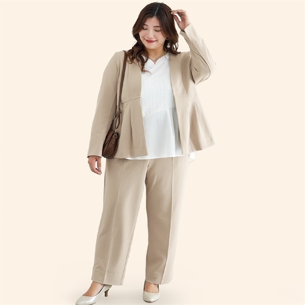 【MIKI】サイズ・カラー変更 大きいサイズ＞ スキッパーデザイン裏地付ブラウス 通販【ニッセン】