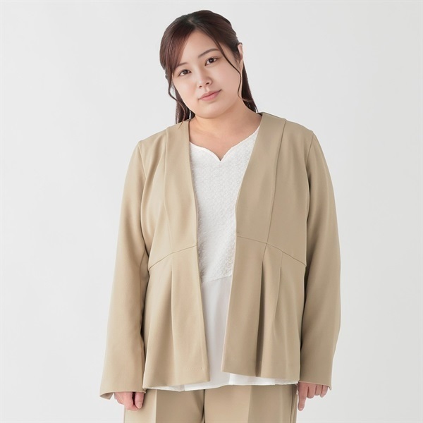 【MIKI】サイズ・カラー変更 noannu × Sasaki Miki＊ペプラムジャケット レディス 大きい