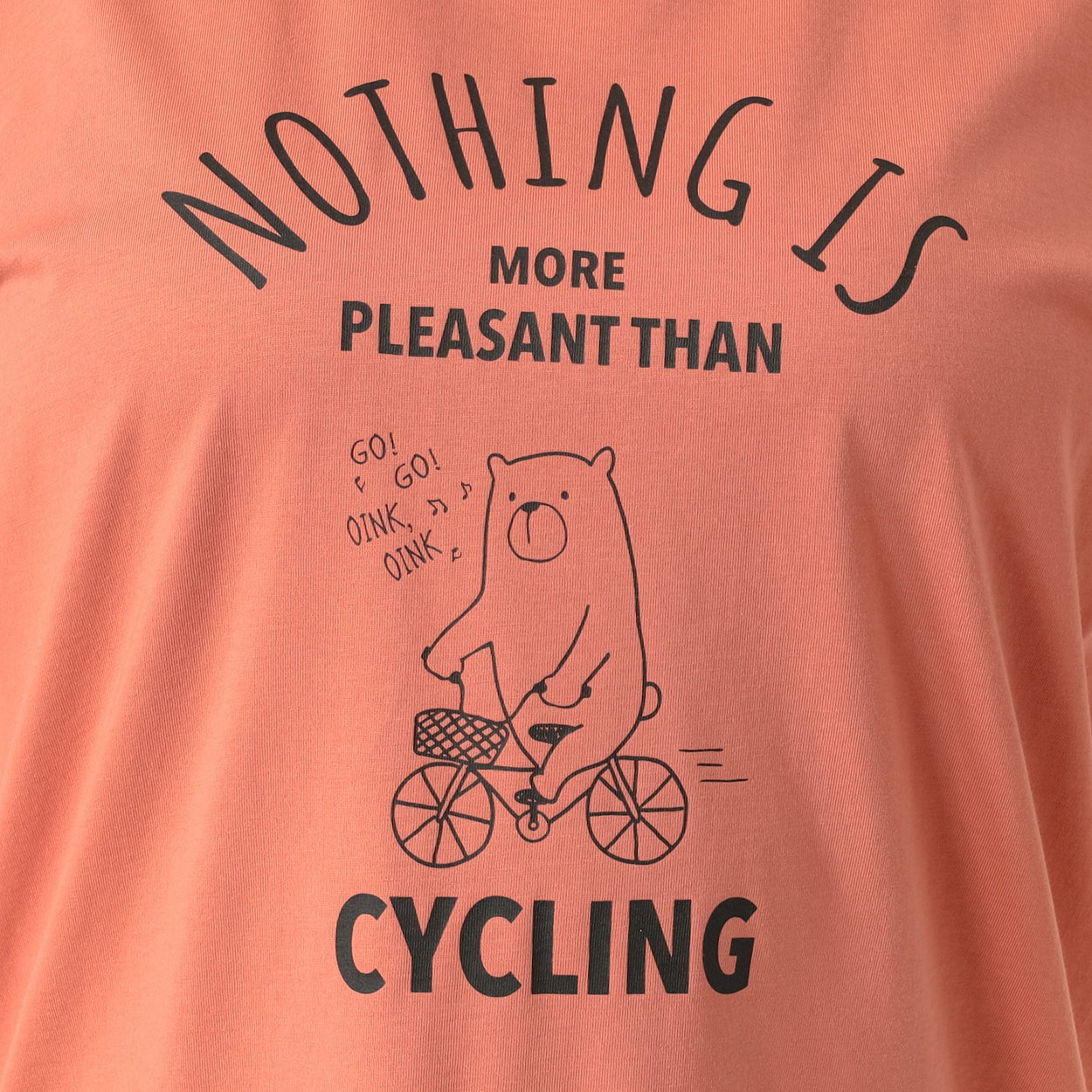 ＊オーガニックコットン＊くまサイクリング柄半袖Tシャツ レディス 大きいサイズ noannu 1980-2813D | イオンスタイル ...