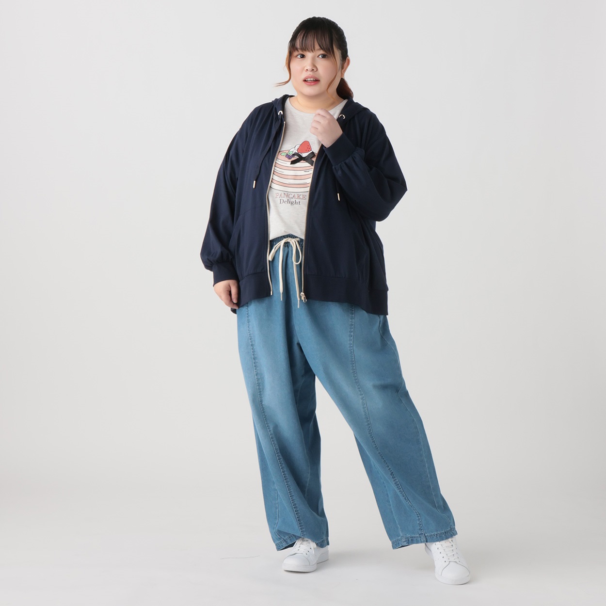 MOGMOGデイリーZIPパーカー レディス ぽっちゃりサイズのnoannu 703558