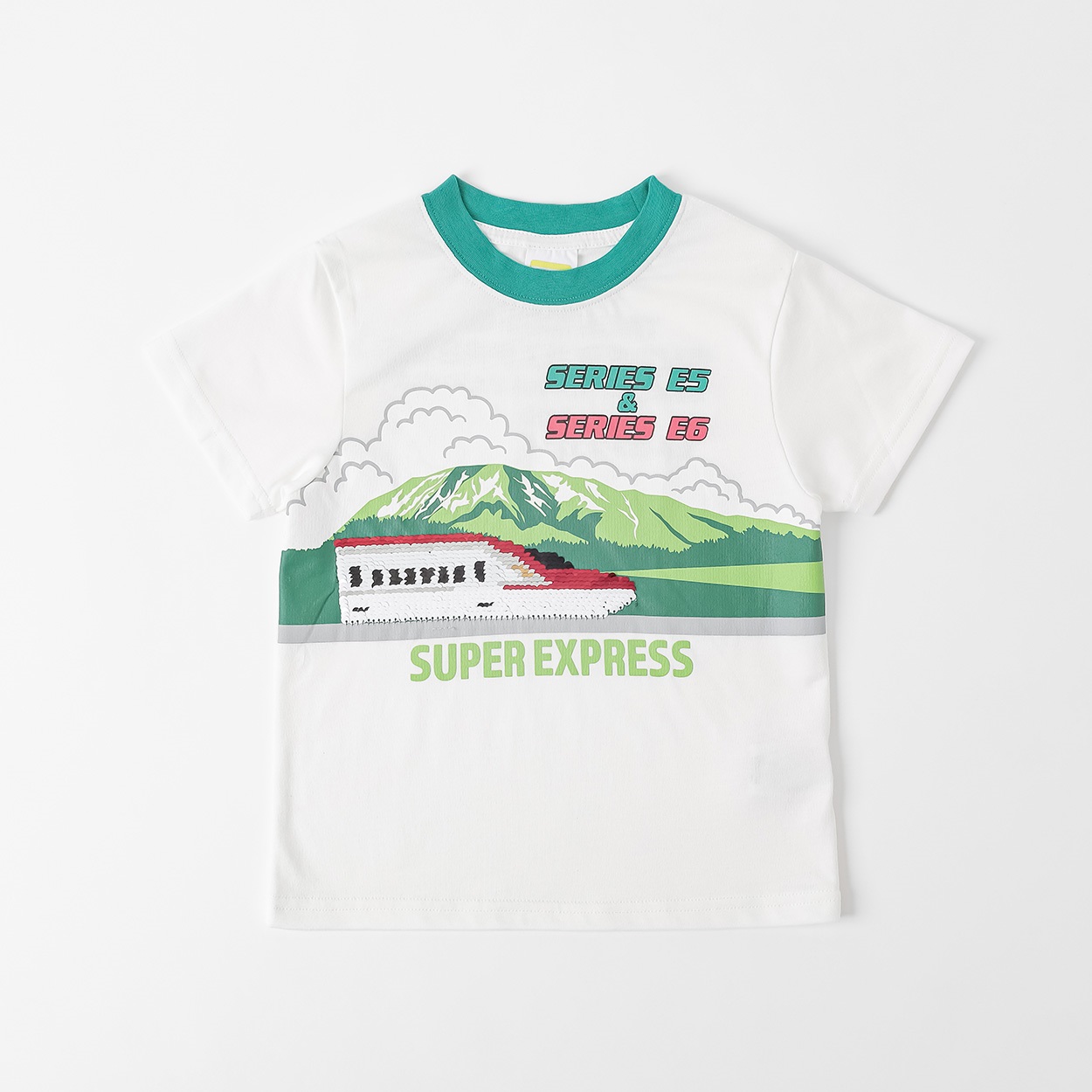 新品　正規品　ズンバ　 S スパンコール　Tシャツ　トップス 新幹線スパンコールTシャツ はやぶさ/こまち 男の子 キッズ 100cm