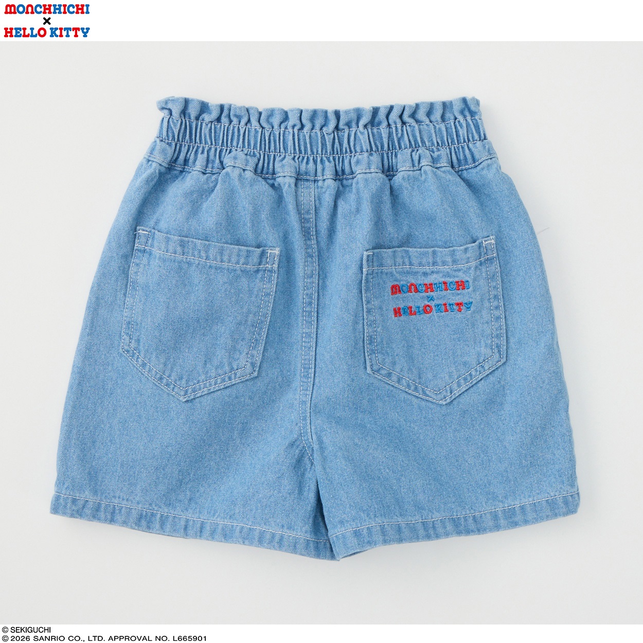 PIAMON モンチッチ×ハローキティ デニムショートパンツ 女の子 キッズ