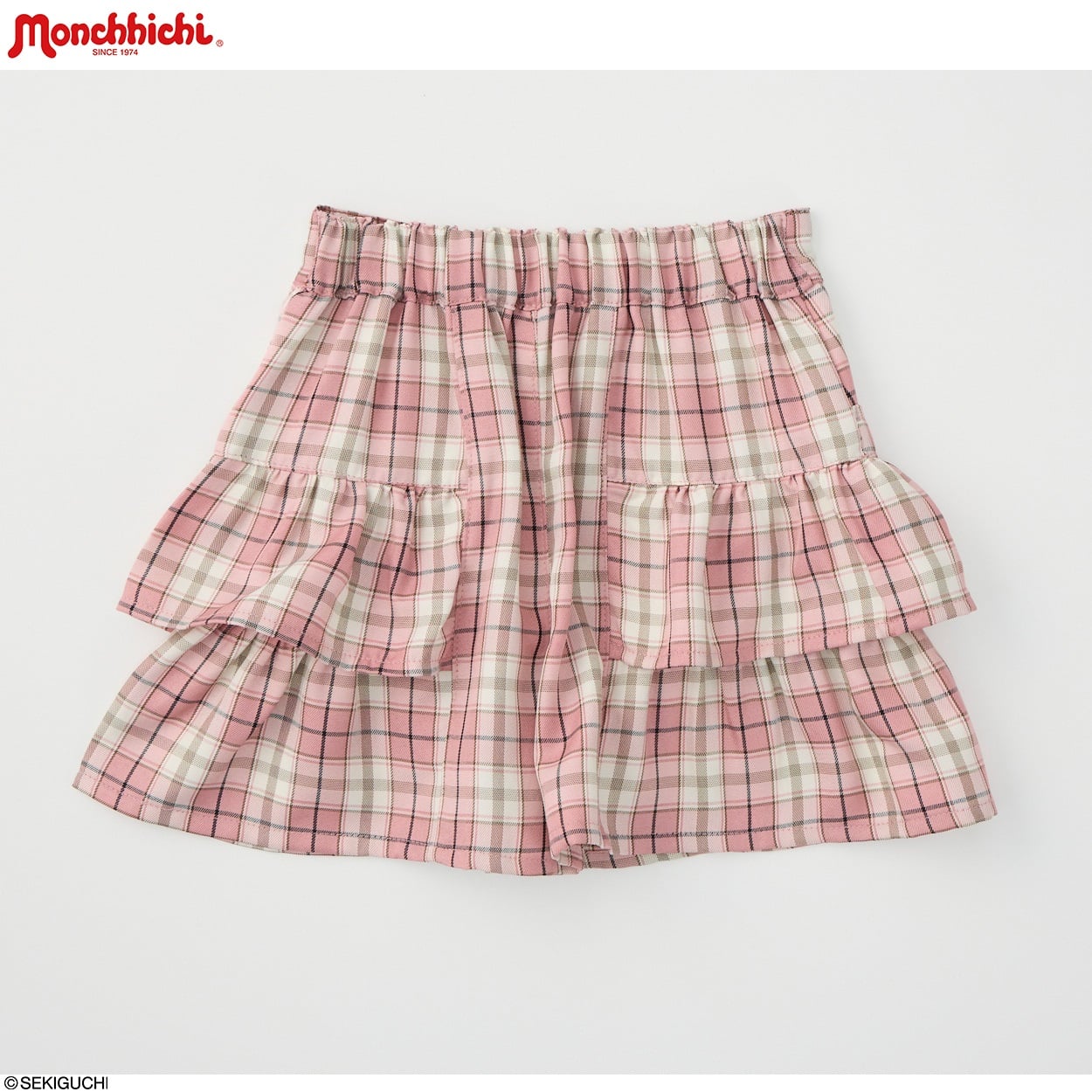 PIAMON モンチッチ チェックキュロット 女の子 キッズ 110cm-130cm
