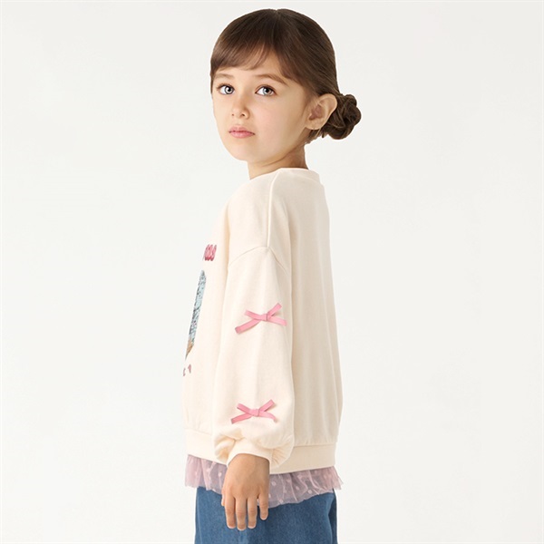 CVC裏毛 クマスパンコールトレーナー 女の子 キッズ 100cm-130cm