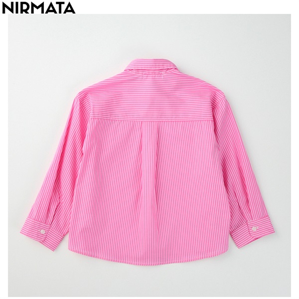 apolina 5-7y 24AW マスタードカラー 刺繍入り キッズ長袖シャツ apolina 5-7y 24AW マスタードカラー 刺繍入り キッズ長袖シャツ