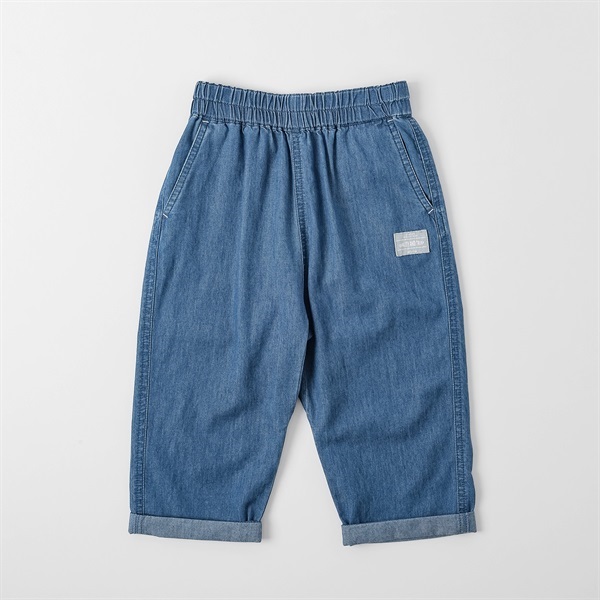 コットンワッシャー クロップドパンツ 男の子 トップバリュ キッズ