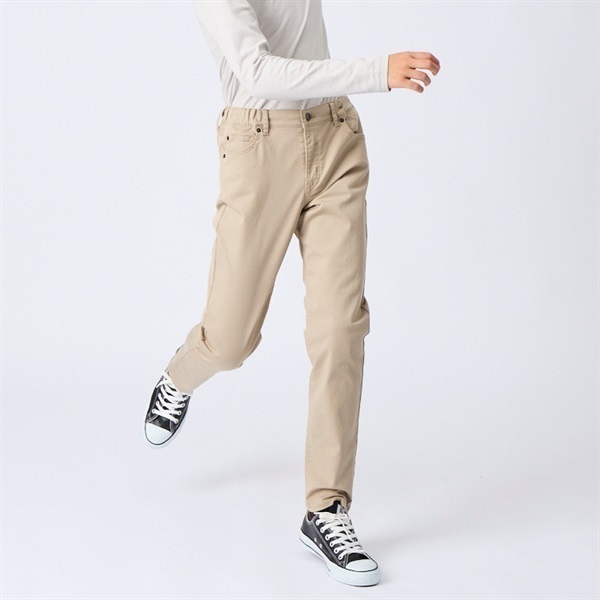 スタ楽 ツイルストレートパンツ 男の子 トップバリュ キッズ ジュニア