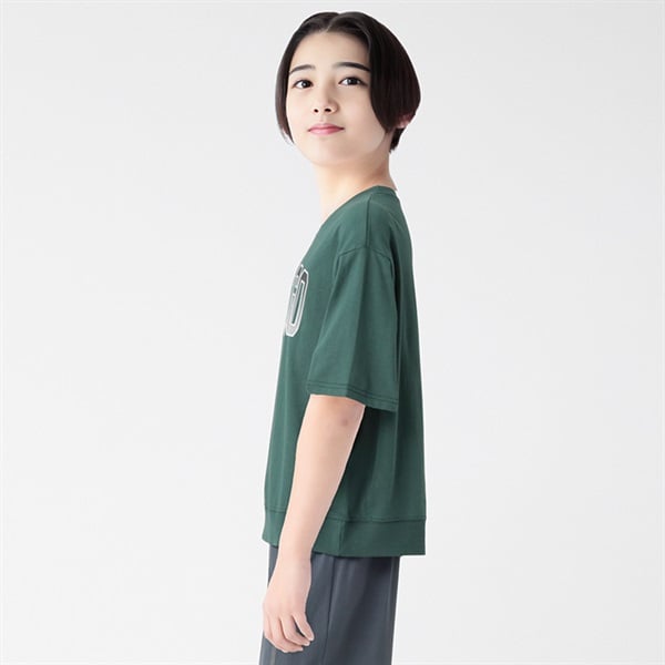 天竺ロゴグラデーション発泡プリントスウェットTシャツ 男の子