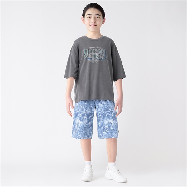 エステル天竺タイダイ風プリント6分丈パンツ 男の子 キッズ 130cm