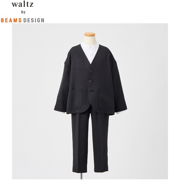 [Waltz by BEAMS DESIGN] 入学式スーツ男の子 120cm waltz by BEAMS DESIGN ノーカラージャケットスーツ キッズ