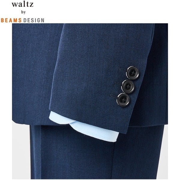 美品 waltz by BEAMS DESIGN 男子スーツ140 紺色 卒業式 waltz by BEAMS DESIGN 3ツ釦ジャケットスーツ キッズ 男の子