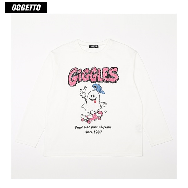 OGGETTO(オジェット) オバケハッポウプリント長袖Tシャツ 男の子