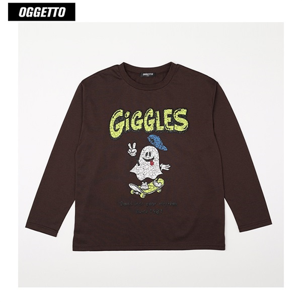 OGGETTO(オジェット) オバケハッポウプリント長袖Tシャツ 男の子