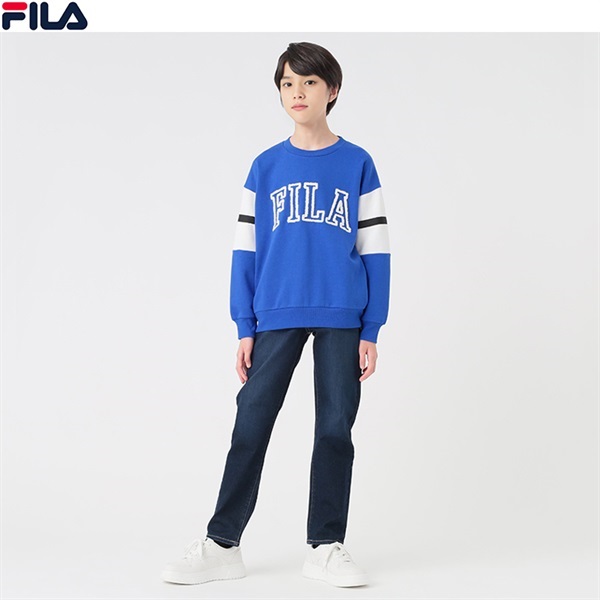 FILA(フィラ) スウェット 袖テープ 裏起毛トレーナー 男の子 女の子