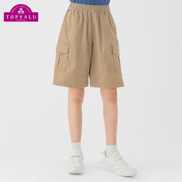 H BEAUTY&YOUTH コットンリップストップカーゴパンツ コットンリップストップ カーゴハーフパンツ 男の子 トップバリュ