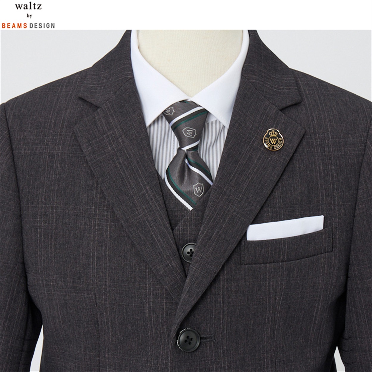 waltz by BEAMS DESIGN ベスト付きブラックスーツ キッズ 男の子