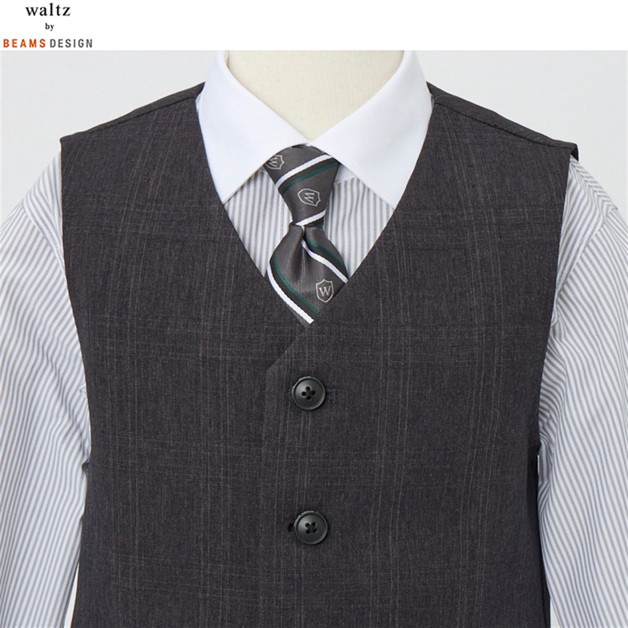 waltz by BEAMS DESIGN ベスト付きブラックスーツ キッズ 男の子