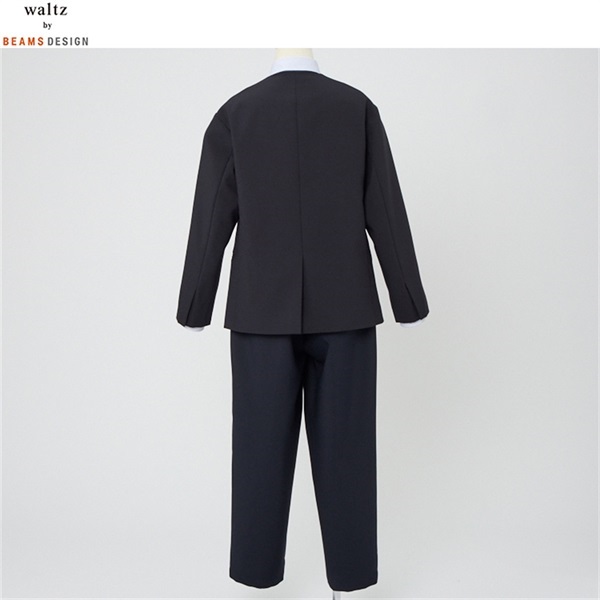 【新品】waltz by BEAMS DESIGN ノーカラー スーツ 130 waltz by BEAMS DESIGN ノーカラージャケットスーツ キッズ 男の子