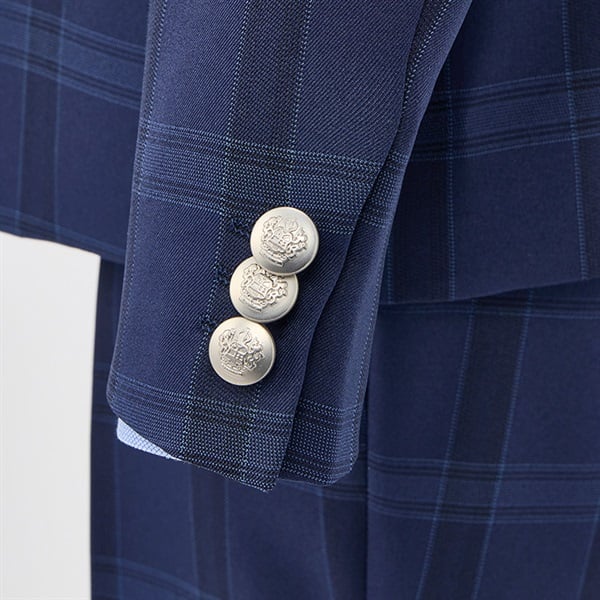 WANDER FACTORY ブルーチェックベスト付きスーツ キッズ 男の子