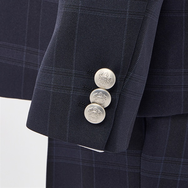 WANDER FACTORY ネイビーチェックベスト付きスーツ キッズ 男の子