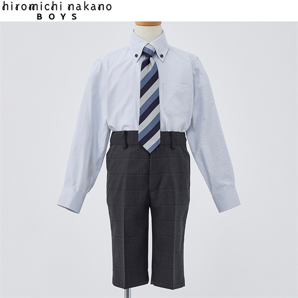 hiromichi nakano boys グレーシャツ三点スーツ キッズ 男の子