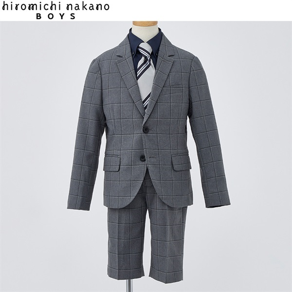 hiromichi nakano boys ネイビーシャツ三点スーツ キッズ 男の子