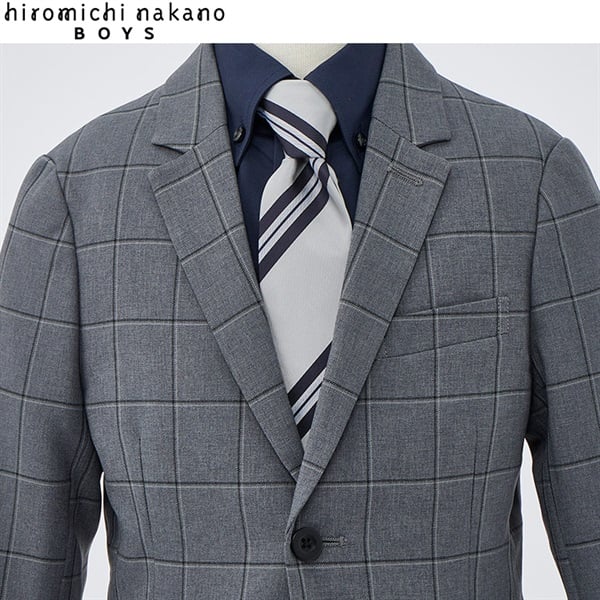 hiromichi nakano boys ネイビーシャツ三点スーツ キッズ 男の子