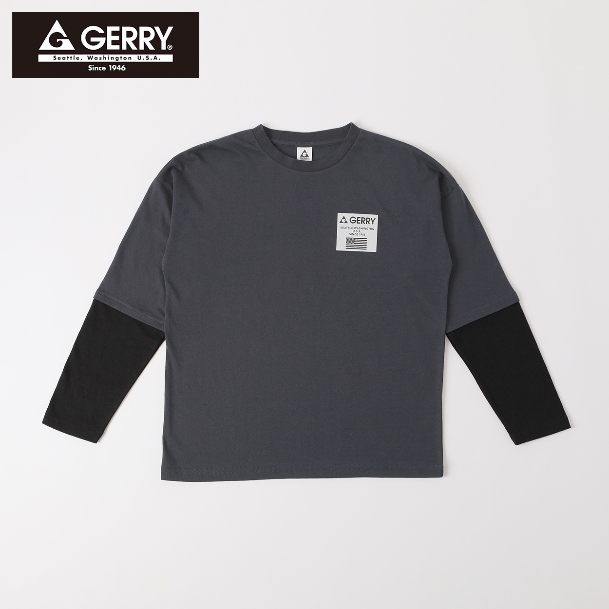 GERRY(ジェリー) フェイクレイヤー長袖Tシャツ 男の子 女の子 キッズ