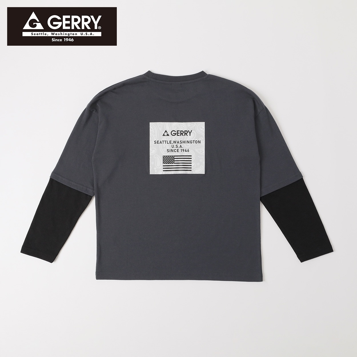 GERRY(ジェリー) フェイクレイヤー長袖Tシャツ 男の子 女の子 キッズ