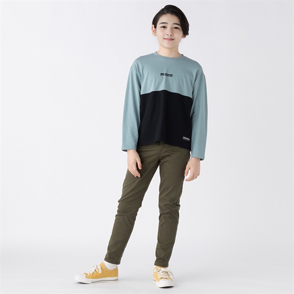 バイカラー長袖Tシャツ 男の子 キッズ 130cm-160cm | イオンスタイル