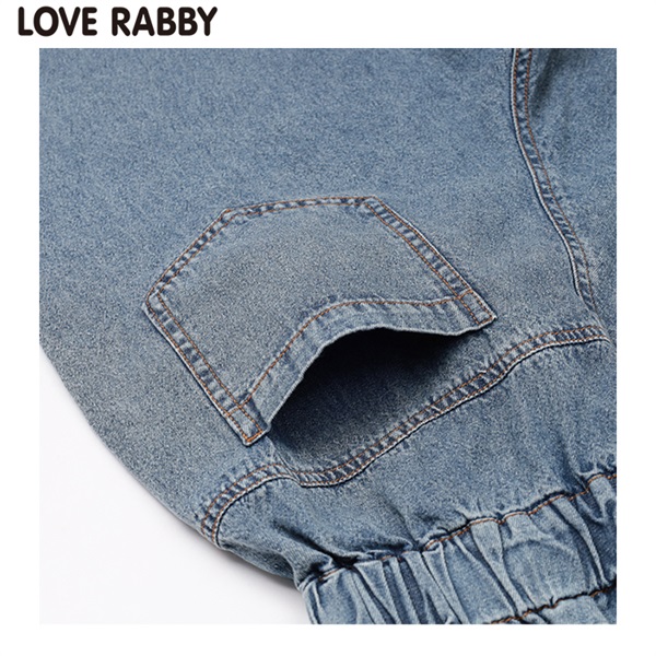 ラブラビ ケミカルデニムワイドパンツ 女の子 キッズ 130cm