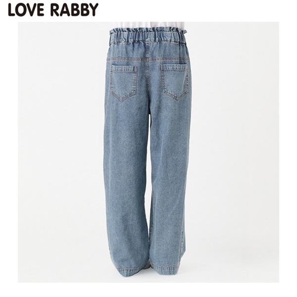 ラブラビ ケミカルデニムワイドパンツ 女の子 キッズ 130cm