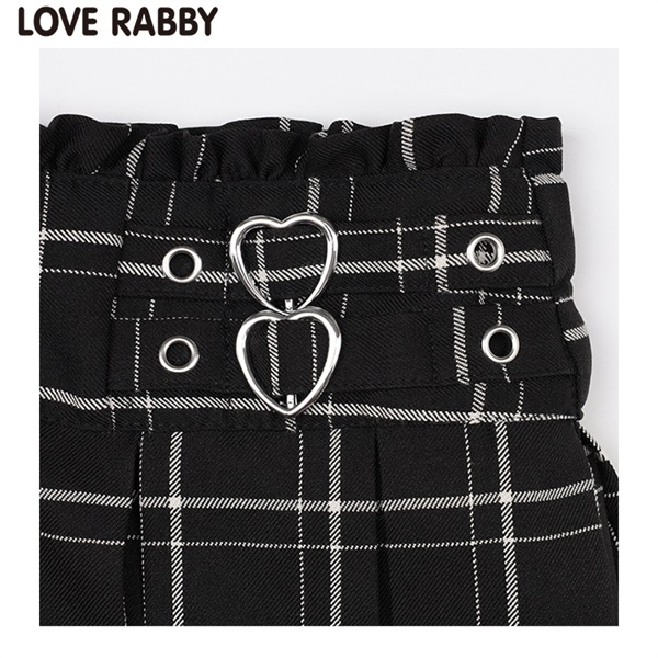 ラブラビ チェックタックキュロット 女の子 キッズ 130cm-160cm
