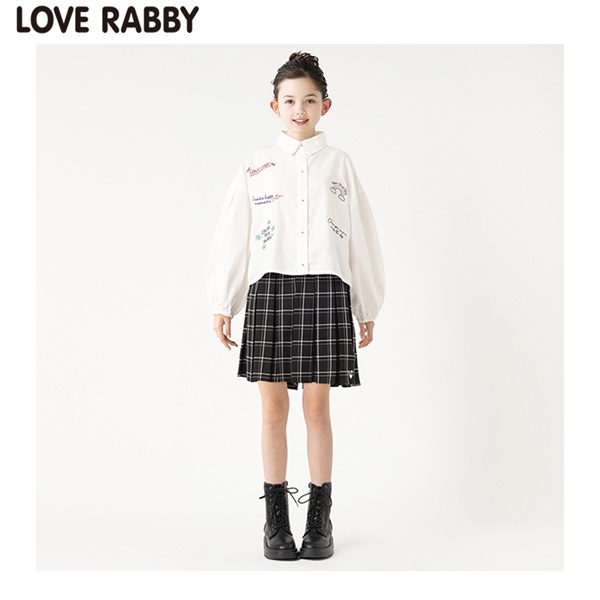 ラブラビ チェックタックキュロット 女の子 キッズ 130cm-160cm