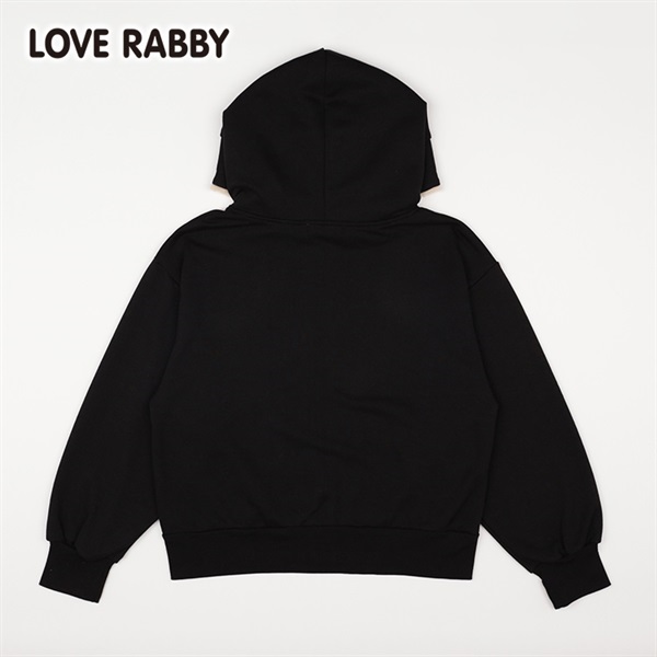 ラブラビ フード裏ファー耳付きジップパーカー 女の子 キッズ 130cm