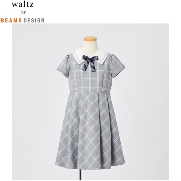 waltz by BEAMS DESIGN 白襟チェックアンサンブル キッズ 女の子