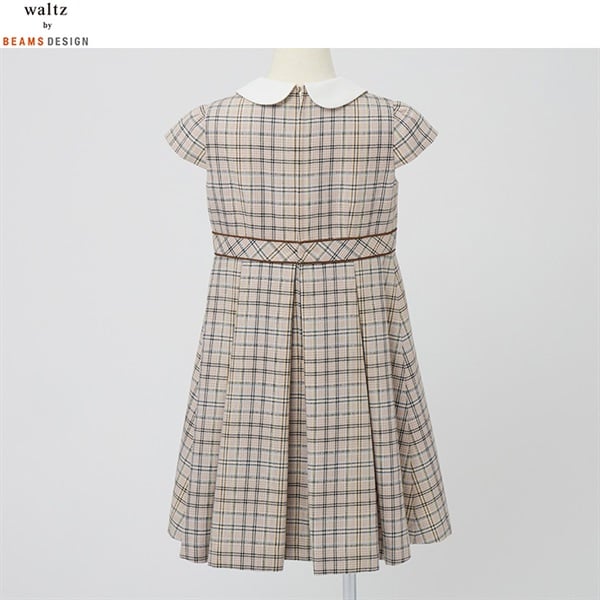 waltz by BEAMS DESIGN ベージュチェックアンサンブル キッズ 女の子