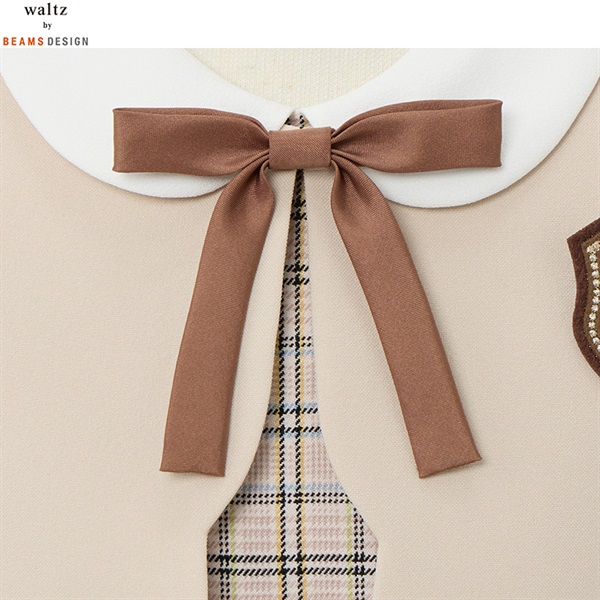 waltz by BEAMS DESIGN ベージュチェックアンサンブル キッズ 女の子