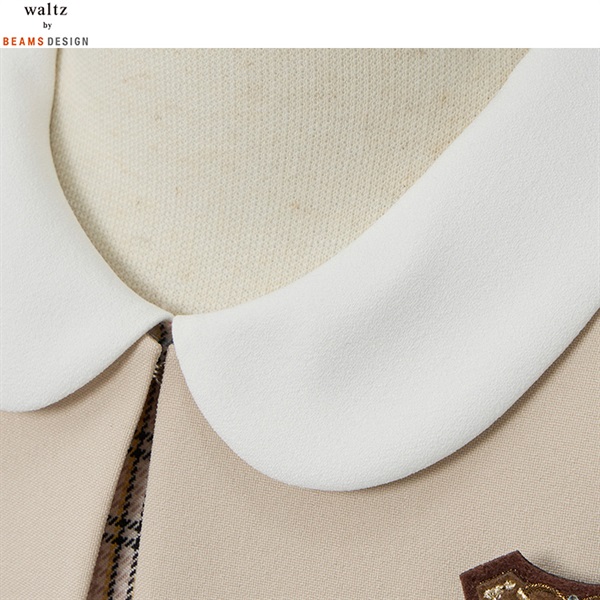 waltz by BEAMS DESIGN ベージュチェックアンサンブル キッズ 女の子