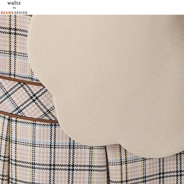 waltz by BEAMS DESIGN ベージュチェックアンサンブル キッズ 女の子