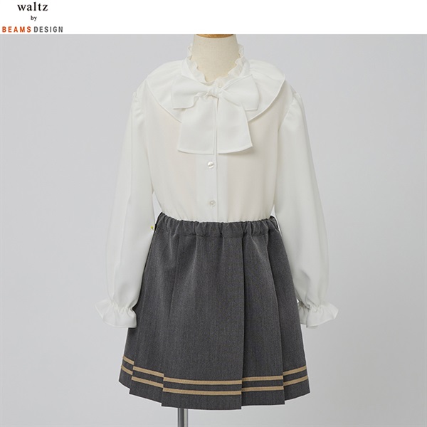 ワルツバイビームス フォーマルスーツセットアップ 130 グレー waltz by BEAMS DESIGN グレーセットアップスーツ キッズ 女の子
