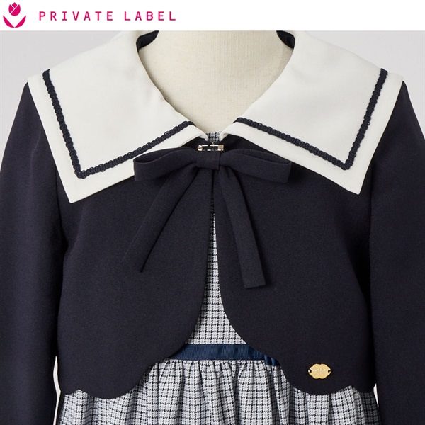 PRIVATE LABEL セーラー衿ボレロアンサンブル キッズ 女の子