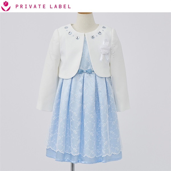 PRIVATE LABEL ビジュー付ボレロスーツ キッズ 女の子 フォーマル