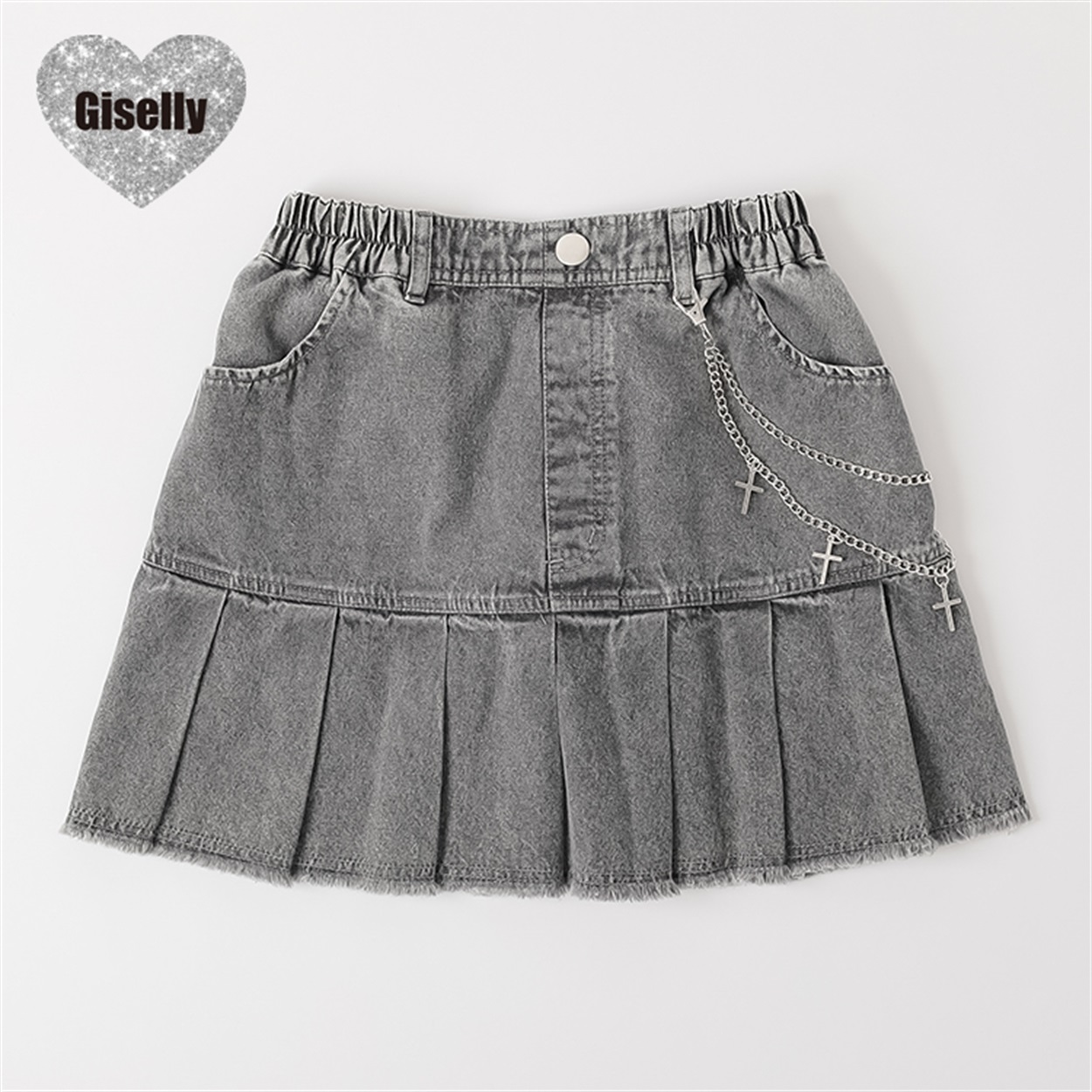 希少◎HERMES エルメス　銀ボタン　デニムスカート　シルバーボタン 希少◎HERMES エルメス銀ボタンデニムスカートシルバーボタン