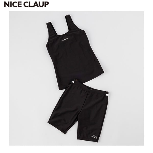 NICE CLAUP 水着 黒 NICE CLAUP(ナイスクラップ) ジュニアセパレート水着 女の子