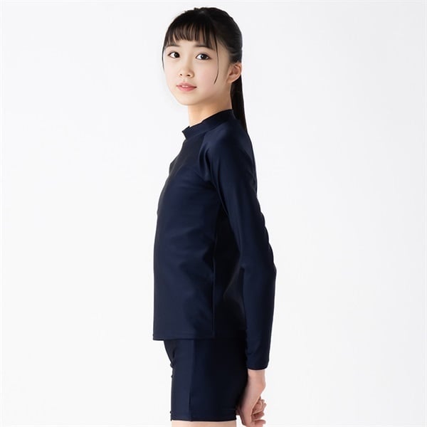 スクールラッシュガード 長袖 クルー 男の子 女の子 トップ