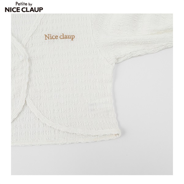 NICE CLAUP ナイスクラップ　フリル付き水着セット ブラック/ホワイト Petite by NICE CLAUP(プチ バイ ナイスクラップ) 羽織 女の子