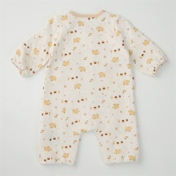 ソフトキルト 羊柄 長袖フィットオール 新生児 ベビー | イオン