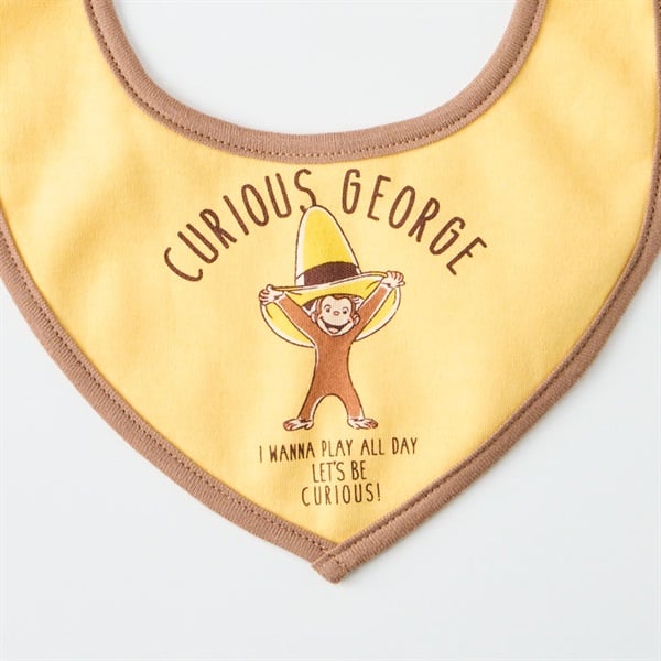 おさるのジョージ ブーメラン型スタイ 2枚組 ベビー | イオンスタイル