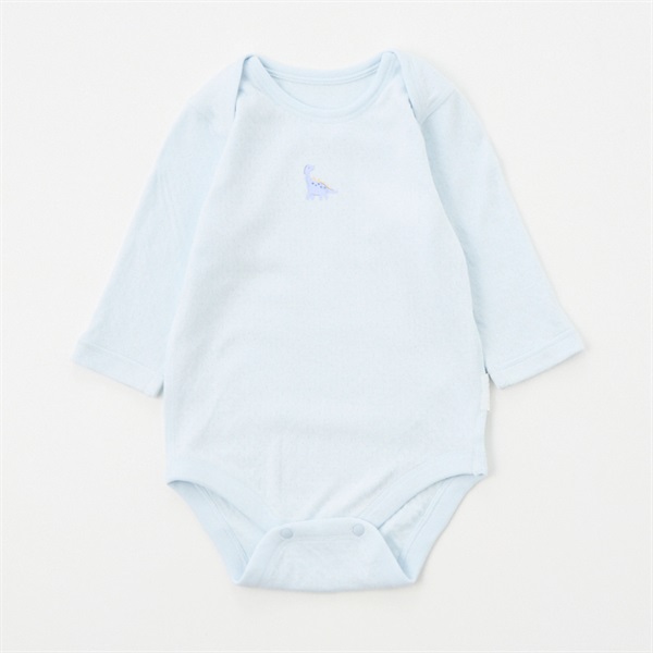 接結 肩クロス 長袖ボディースーツ 2枚組 ベビー肌着 トップバリュ